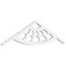 Ekena Millwork Pitch Classic Wagon Wheel Architectural Grade PVC Gable Pediment, 36"W x 9"H x 1"P (6/12) GPP036X009X100CWW - alternate 1